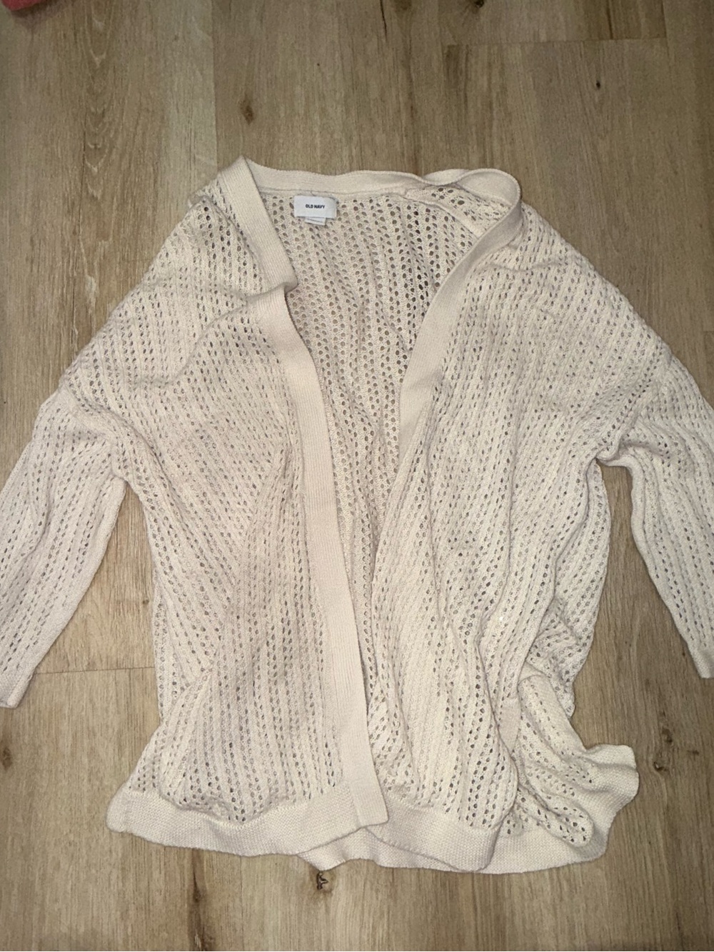 Old Navy Cream Open-Weave Women's Cardigan